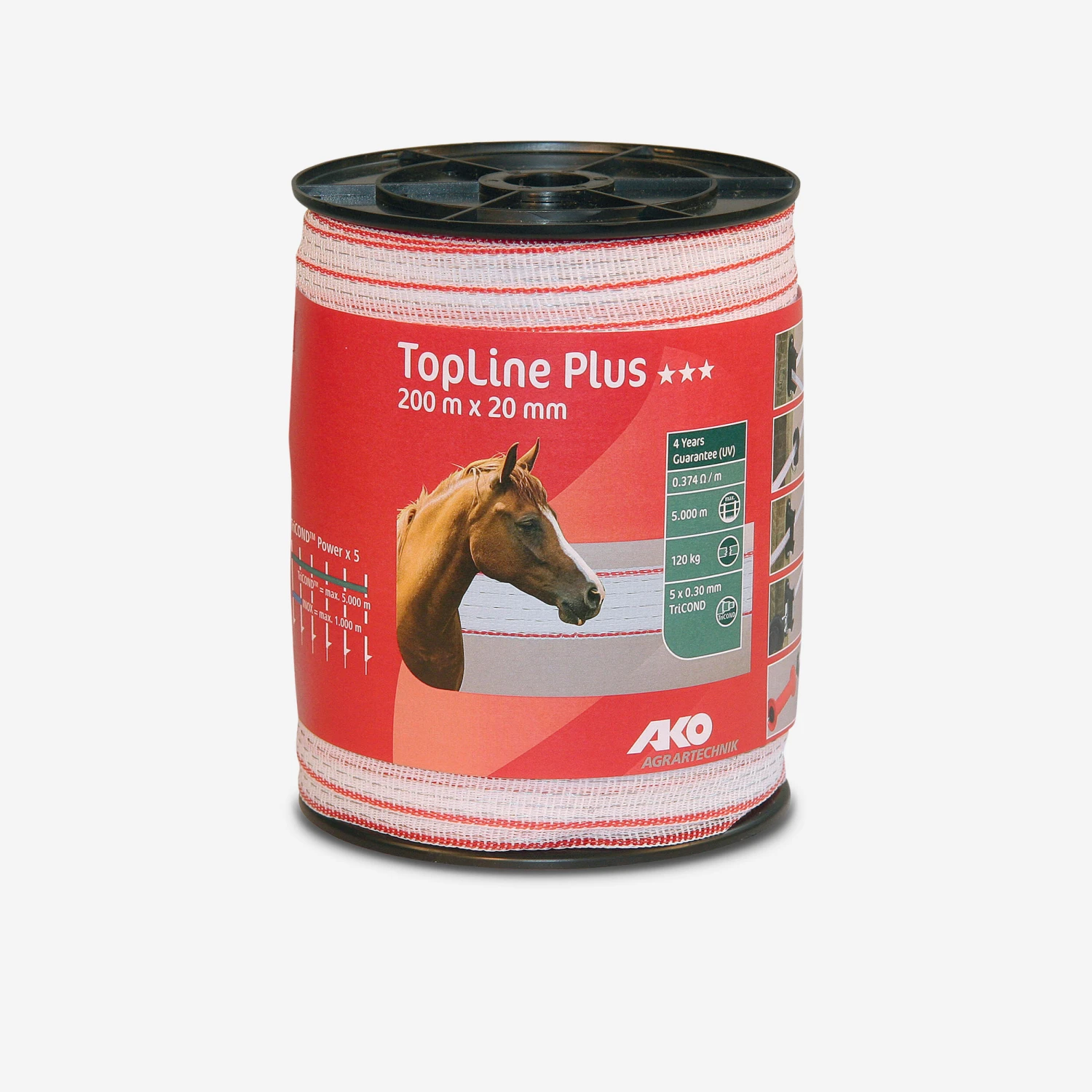 Top Line Plus Horse Riding Fencing Tape 20 Mm X 200 M - White 1 Top Line Plus Horse Riding Fencing Tape 20 Mm X 200 M - White