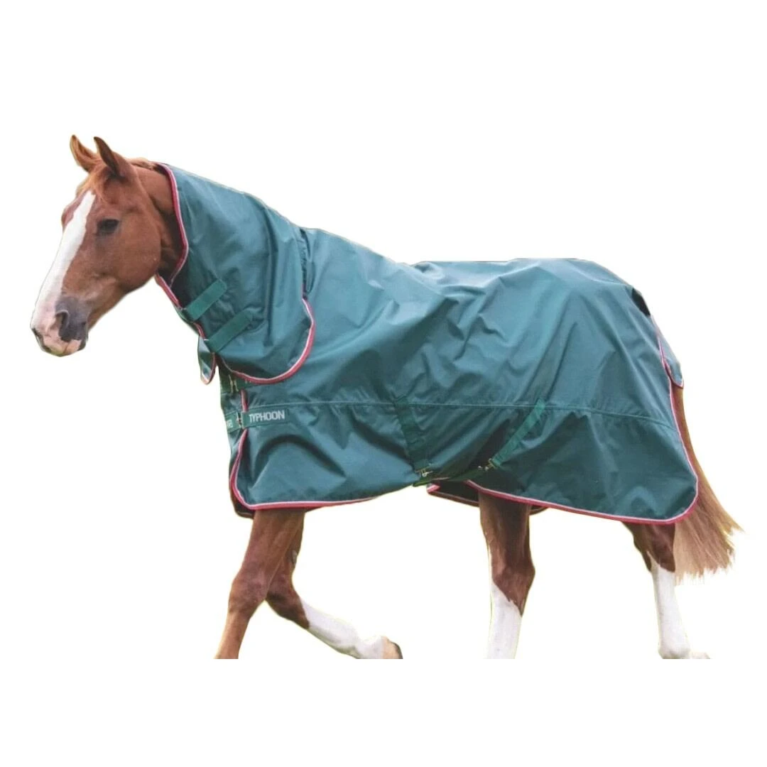 Typhoon Lite Combo Neck Horse Combo Turnout Rug (Green) 1 Typhoon Lite Combo Neck Horse Combo Turnout Rug (Green)