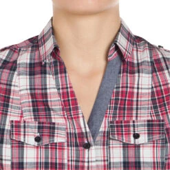 Sentier Women's Long-Sleeved Horse Riding Shirt - Pink And White Checks -Horse Riding Equipment Store k284cce54ac3356b2f2bffdfd61d0ba3b