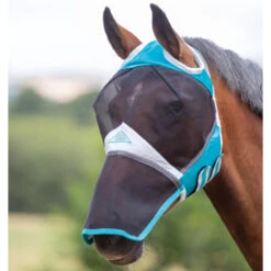 Fine Mesh Ear Holes Horse Fly Mask With Nose (Black) 7 Fine Mesh Ear Holes Horse Fly Mask With Nose (Black) -Horse Riding Equipment Store k30ff0a617c18a04d2551ad50d8f0568e