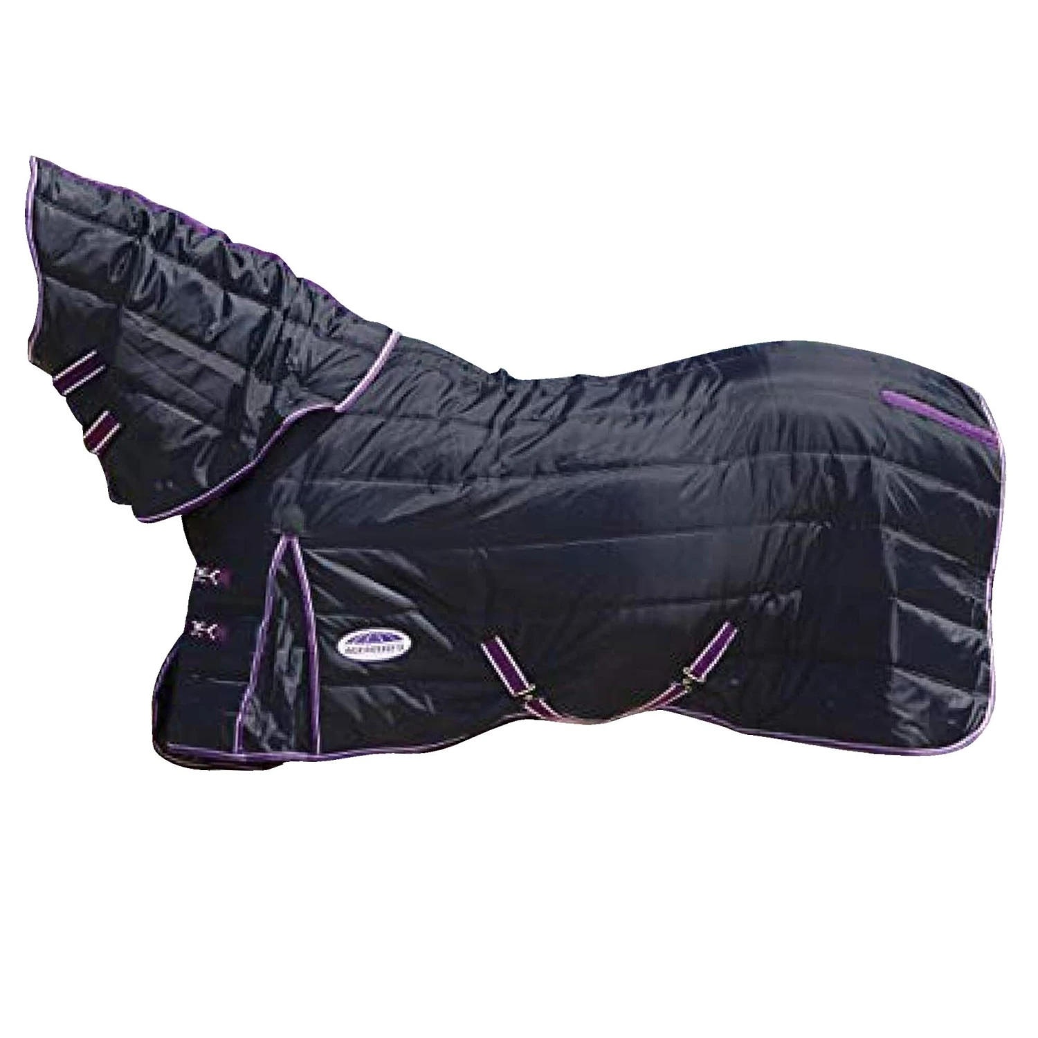Weatherbeeta Comfitec Medium PP Channel Quilt Detachaneck Stable Rug (Black/Purple) 1 Weatherbeeta Comfitec Medium PP Channel Quilt Detachaneck Stable Rug (Black/Purple)