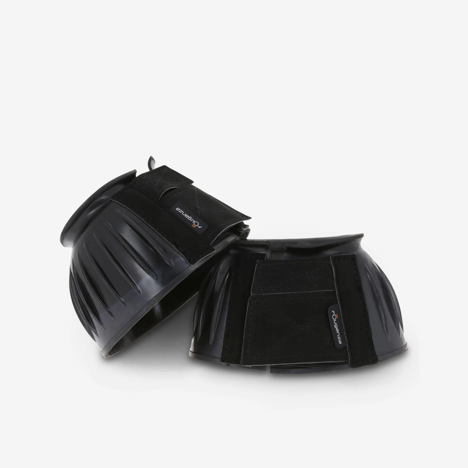 Horse Riding Rubber Overreach Boots For Horse And Pony 100 Twin-Pack - Black 1 Horse Riding Rubber Overreach Boots For Horse And Pony 100 Twin-Pack - Black