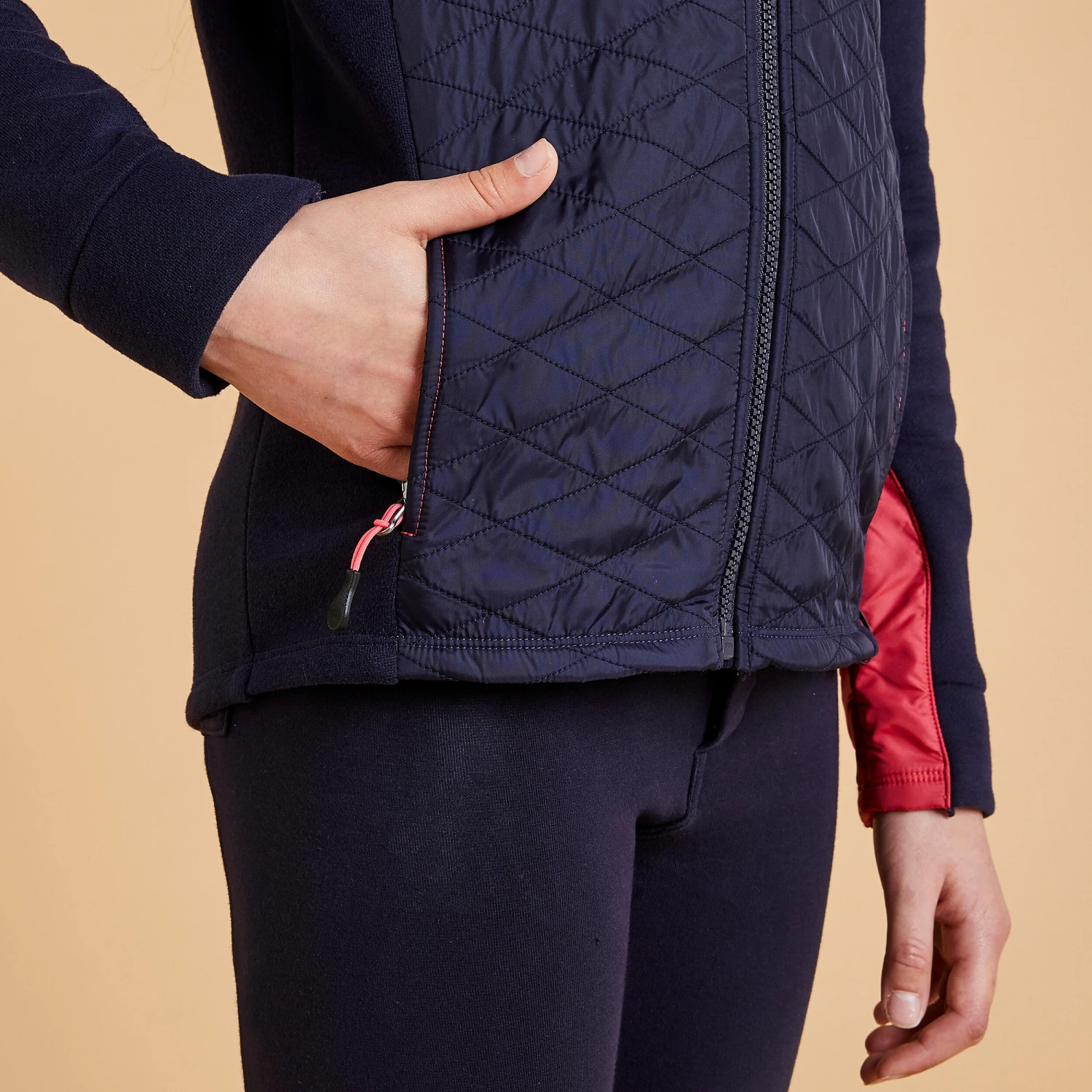 Kids' Mixed Media Horse Riding Zip Sweatshirt 500 4 Kids' Mixed Media Horse Riding Zip Sweatshirt 500 - Image 4