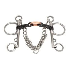 Sweet Iron DoubleJointed Horse Pelham Bit (Black)