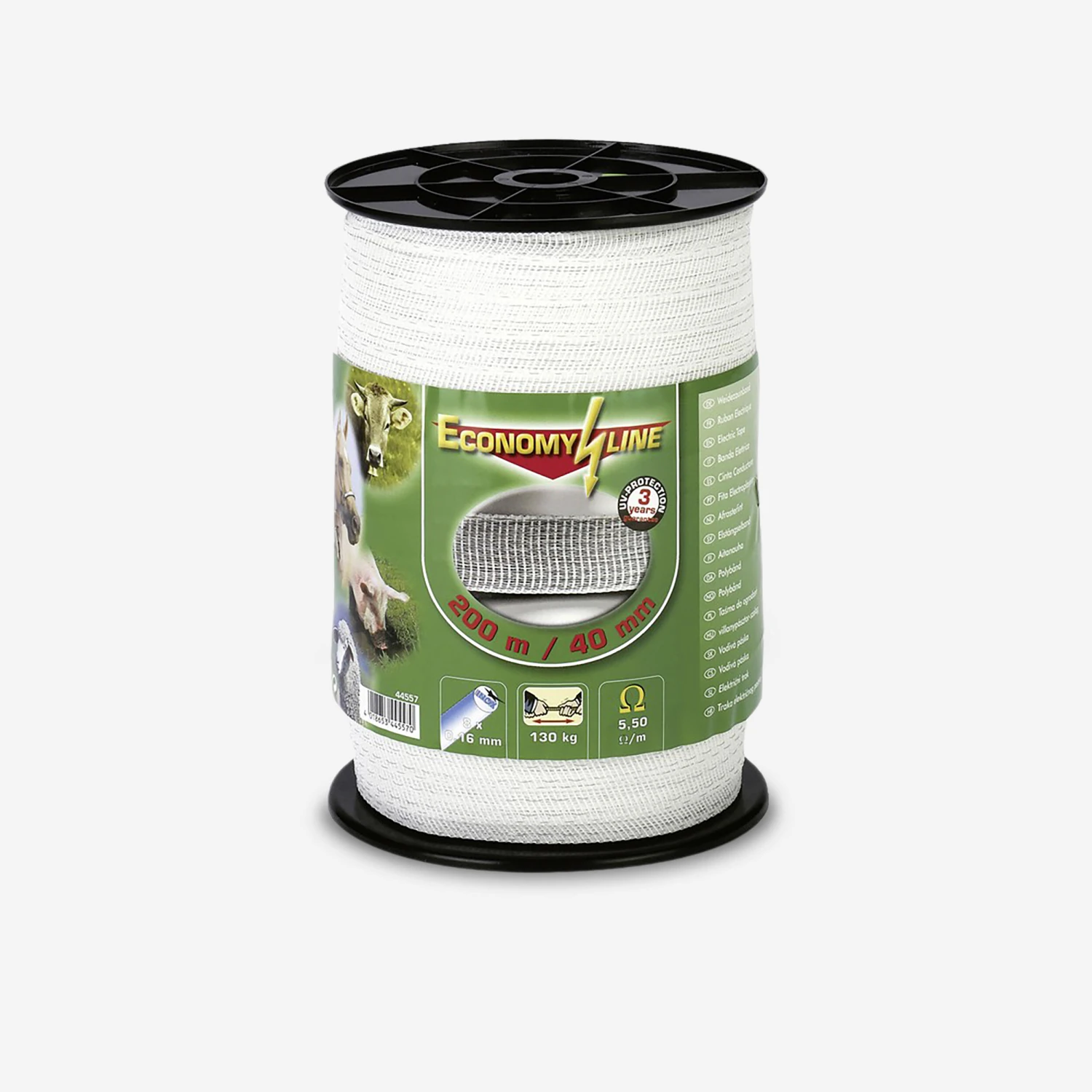 Horse Riding Fencing Tape 40 Mm X 200 M Economy - White 1 Horse Riding Fencing Tape 40 Mm X 200 M Economy - White