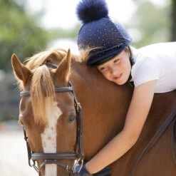 Velvet Sparkle Hat Cover (Black) -Horse Riding Equipment Store k9dc6c9a475b9cd264cbf0694ebdafdc3