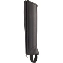 Kids' Horse Riding Leather Half-Chaps With Gusset 500