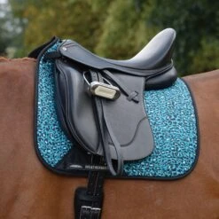 Weatherbeeta Prime Leopard Print Horse Dressage Saddlepad (Turquoise/Black) -Horse Riding Equipment Store kb1915a9be355764001bd11ce58c72eb6