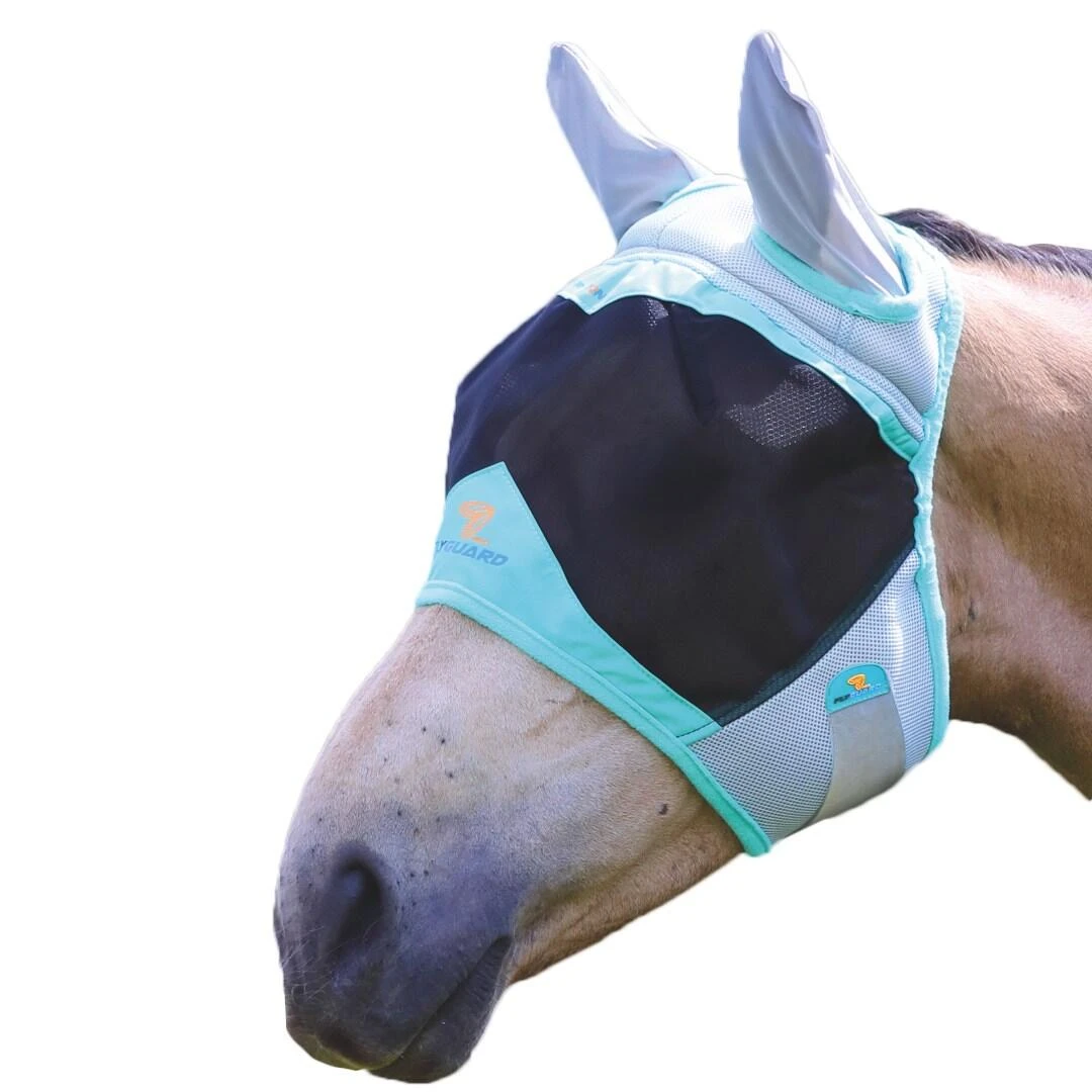 Air Motion Horse Fly Mask With Ears (Aqua Blue) 1 Air Motion Horse Fly Mask With Ears (Aqua Blue)