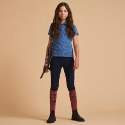 Girls' Horse Riding Short-Sleeved Polo Shirt 140 -Horse Riding Equipment Store kba67d6dd9ec24265cdcefab45e84f413