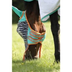 ZebTek Horse Fly Mask (Black/White) -Horse Riding Equipment Store kd4eee4ed6c84e03e5fa04f65bc933781