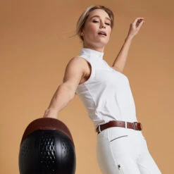 Women's Horse Riding Sleeveless Show Shirt 500 -Horse Riding Equipment Store kda826d0cbf79337cfbf06a68bd6d3b00