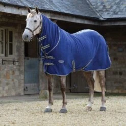 Weatherbeeta Fleece Cooler Standard Neck Turnout Rug (Dark Blue/Grey/White) -Horse Riding Equipment Store kdce9a88694d24b60094e1deaef516f60