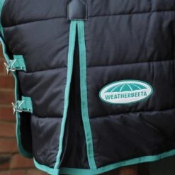 Weatherbeeta GreenTec StandardNeck Medium Lightweight Horse Stable Rug (Black/Bottle Green) -Horse Riding Equipment Store kde1271a6ec086370b5219ffa8eeb974e