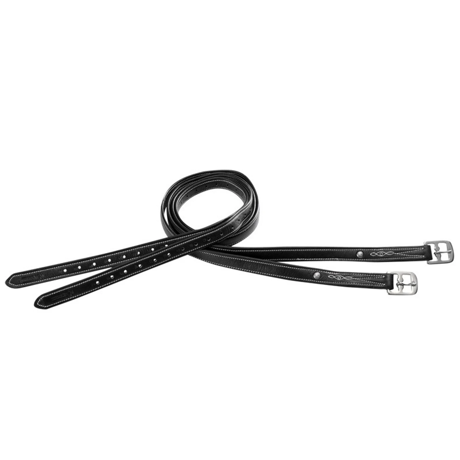 Adult/Kids' Horse Riding Stirrup Leathers Romeo - Black 1 Adult/Kids' Horse Riding Stirrup Leathers Romeo - Black