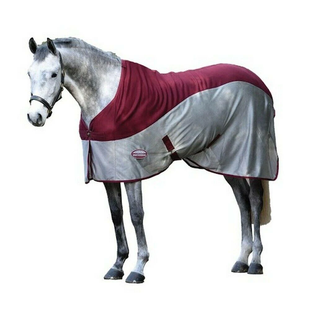 Weatherbeeta MicroAir StandardNeck Horse Cooler Rug (Burgundy/Grey) 1 Weatherbeeta MicroAir StandardNeck Horse Cooler Rug (Burgundy/Grey)