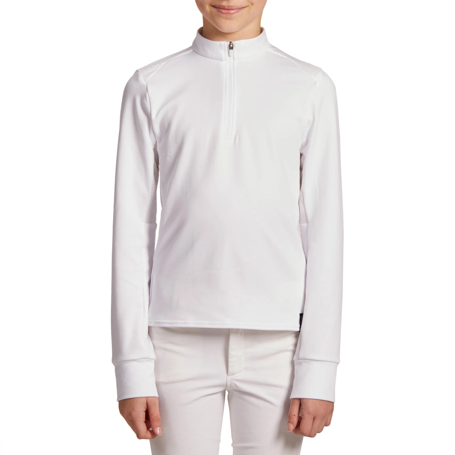 Kids' Horse Riding Long-Sleeved Warm Competition Polo 500 3 Kids' Horse Riding Long-Sleeved Warm Competition Polo 500 - Image 3