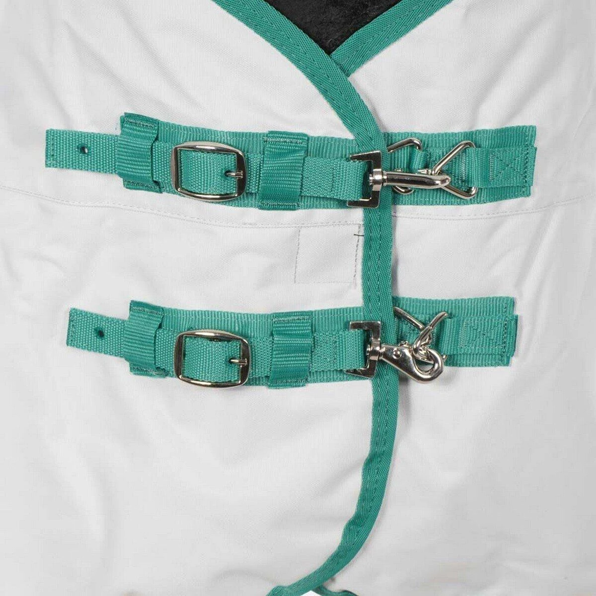 Weatherbeeta GreenTec Lite Plus StandardNeck Horse Turnout Rug (Light Grey/Bottle Green) 3 Weatherbeeta GreenTec Lite Plus StandardNeck Horse Turnout Rug (Light Grey/Bottle Green) - Image 3